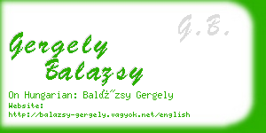 gergely balazsy business card